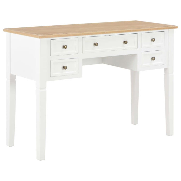 Writing Desk White 109,5x45x77,5 cm Wood