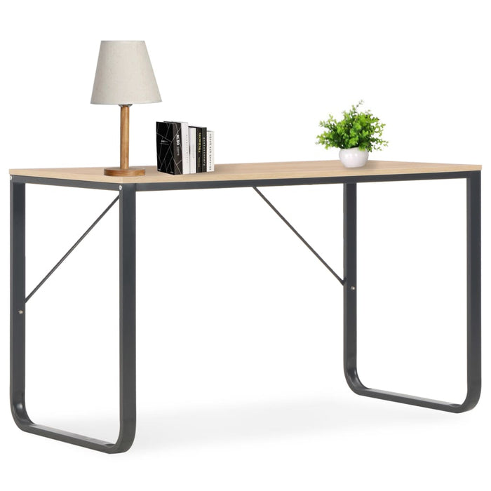 Computer Desk Black and Oak 120x60x73 cm