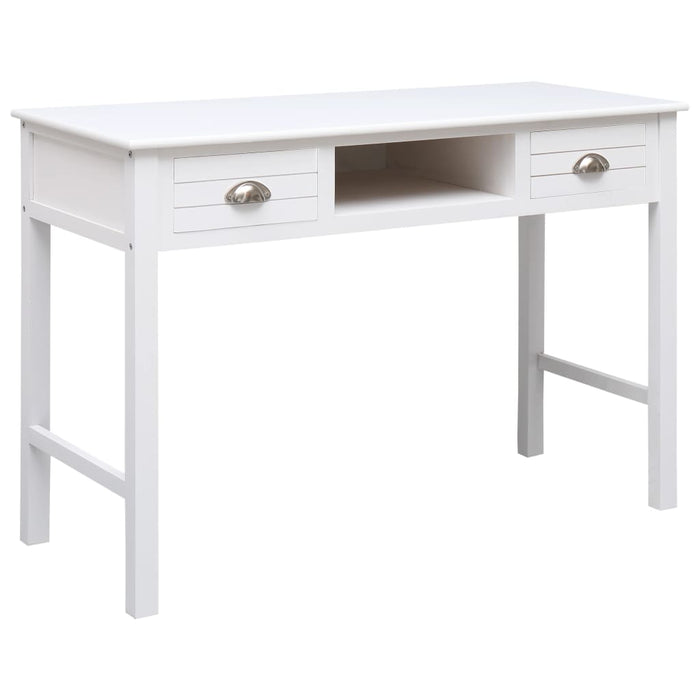 Writing Desk White 110x45x76 cm Wood