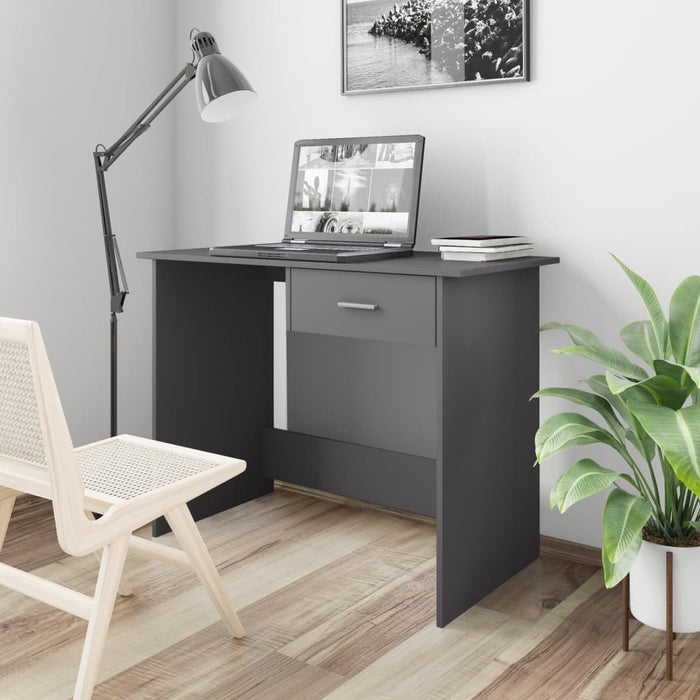 Desk Grey 100x50x76 cm Engineered Wood