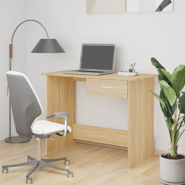 Desk Sonoma Oak 100x50x76 cm Engineered Wood