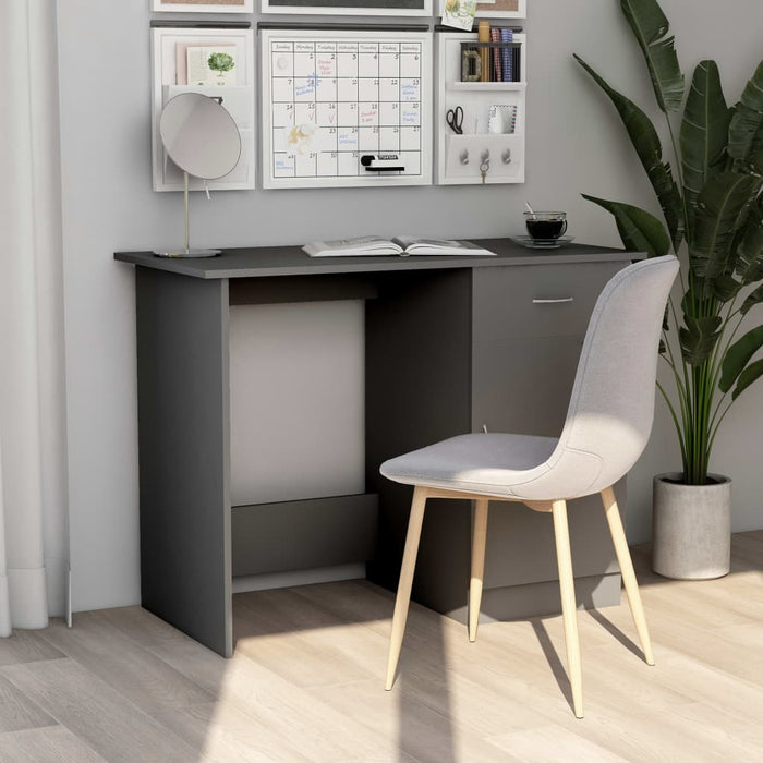 Desk Grey 100x50x76 cm Engineered Wood