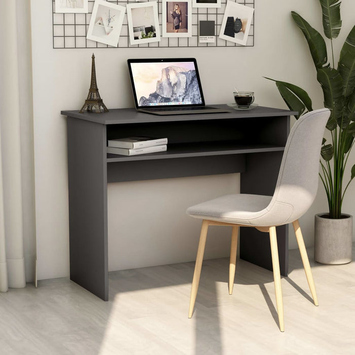 Desk Grey 90x50x74 cm Engineered Wood