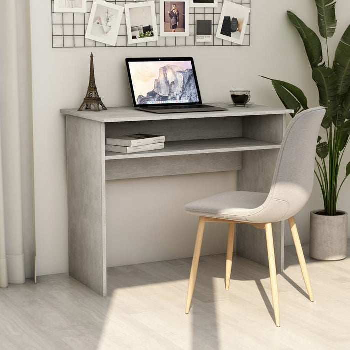 Desk Concrete Grey 90x50x74 cm Engineered Wood