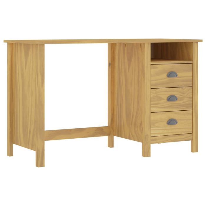 Desk "Hill" with 3 Drawers 120x50x74 cm Solid Pine Wood