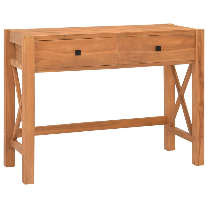 Desk with 2 Drawers 100x40x75 cm Teak Wood