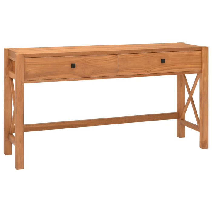 Desk with 2 Drawers 140x40x75 cm Teak Wood