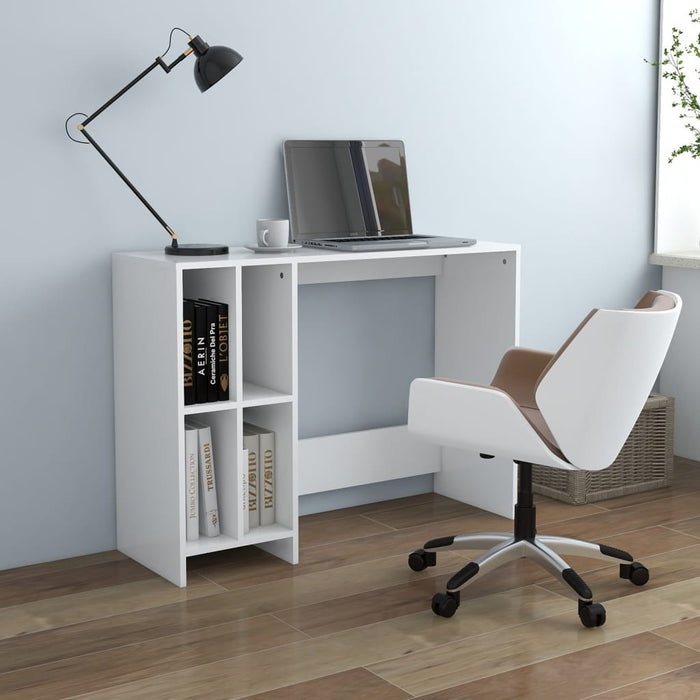 Notebook Desk White 102,5x35x75 cm Engineered Wood