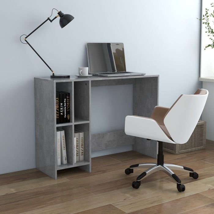 Notebook Desk Concrete Grey 102,5x35x75 cm Engineered Wood