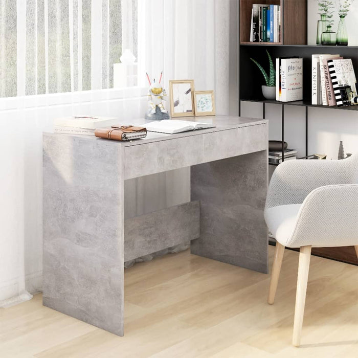 Desk Concrete Grey 101x50x76,5 cm Engineered Wood