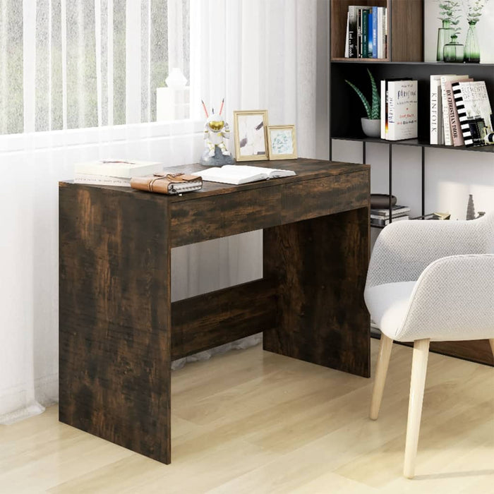 Desk Smoked Oak 101x50x76,5 cm Engineered Wood