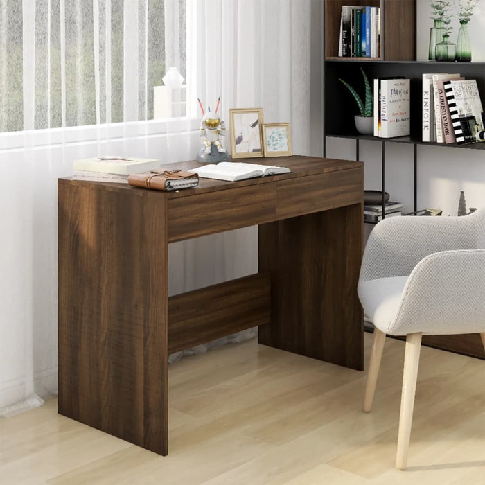 Desk Brown Oak 101x50x76,5 cm Engineered Wood