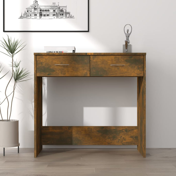 Desk Smoked Oak 80x40x75 cm Engineered Wood