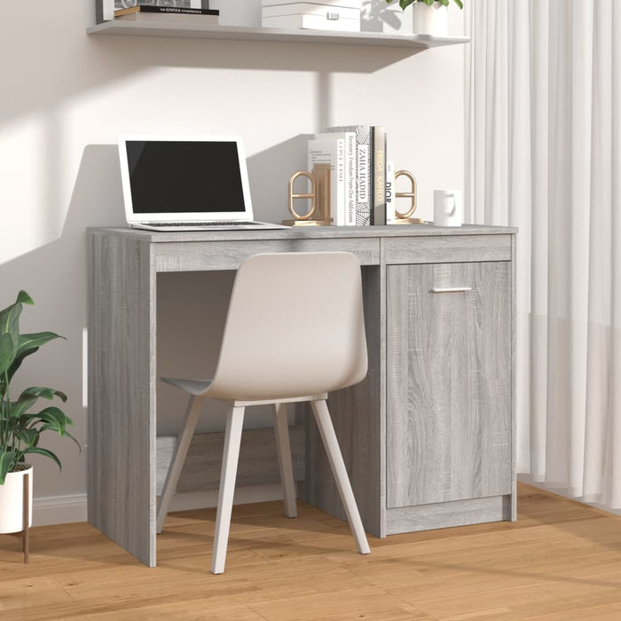 Desk Grey Sonoma 100x50x76 cm Engineered Wood