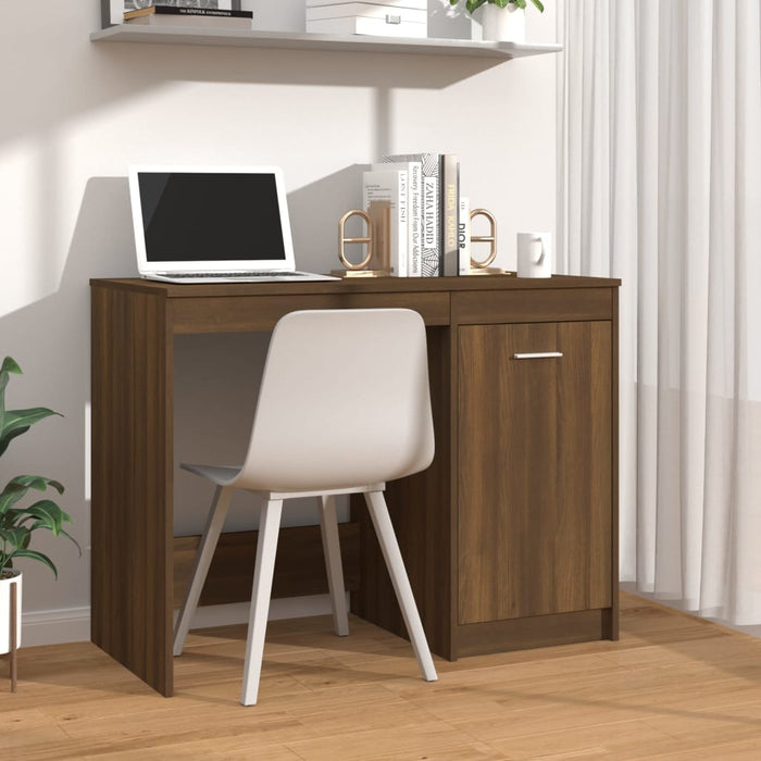 Desk Brown Oak 100x50x76 cm Engineered Wood