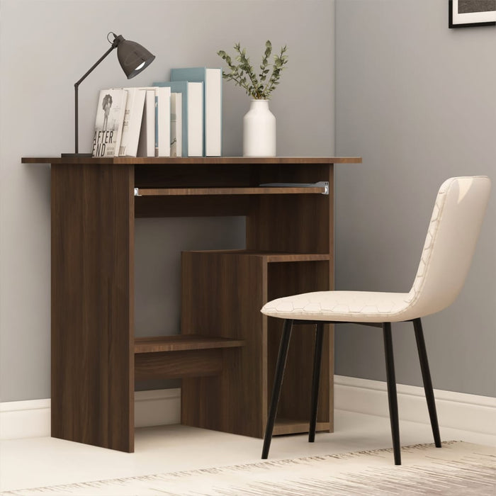 Desk Brown Oak 80x45x74 cm Engineered Wood