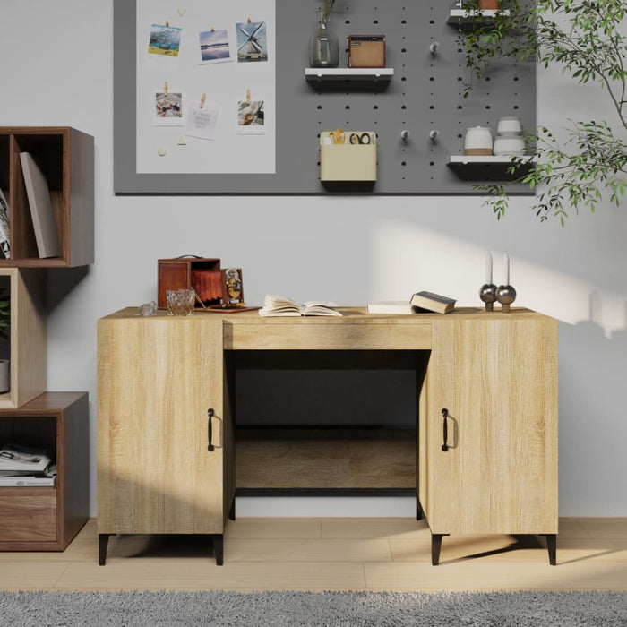 Desk Sonoma Oak 140x50x75 cm Engineered Wood