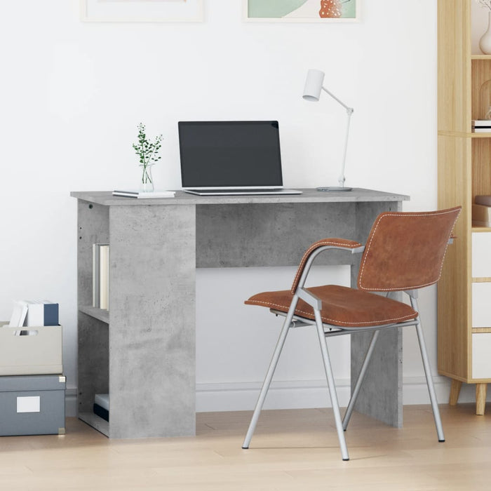 Desk Concrete Grey 100x55x75 cm Engineered Wood