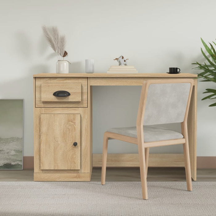 Desk with Drawer Sonoma Oak 115x50x75 cm Engineered Wood