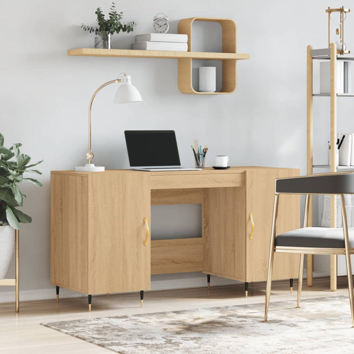 Desk Sonoma Oak 140x50x75 cm Engineered Wood