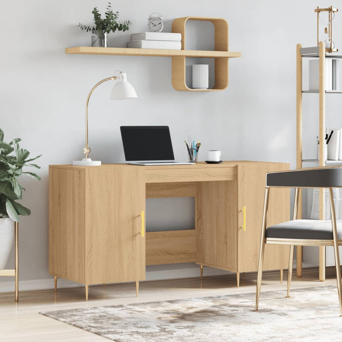 Desk Sonoma Oak 140x50x75 cm Engineered Wood