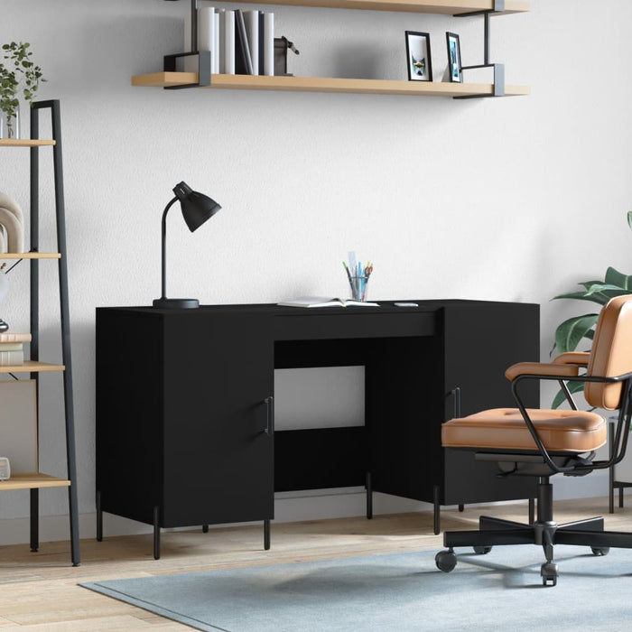 Desk Black 140x50x75 cm Engineered Wood