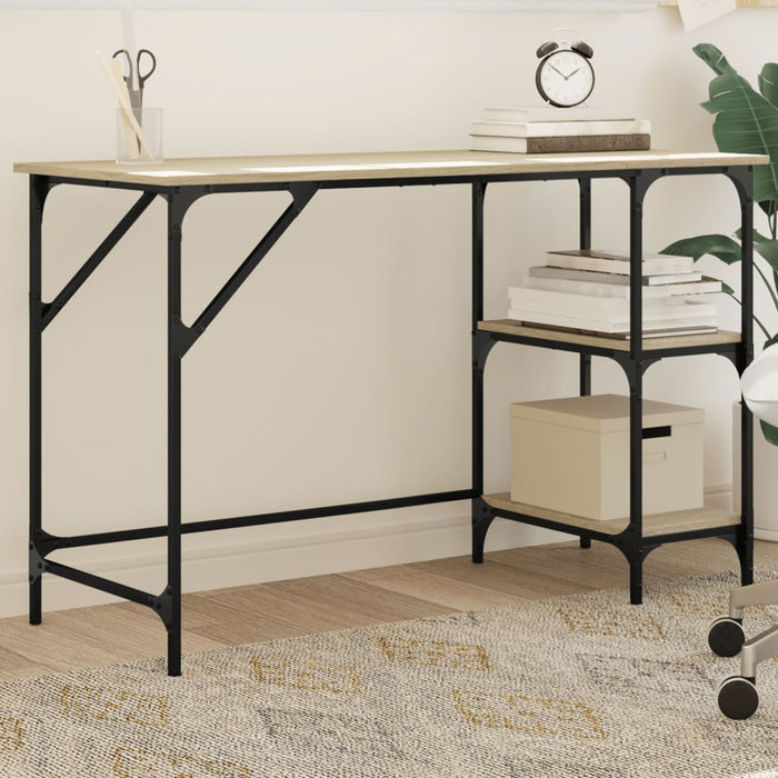 Desk Sonoma Oak 120x50x75 cm Metal and Engineered Wood