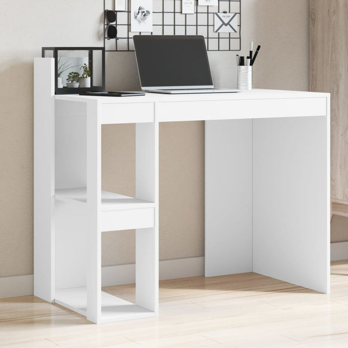 Office Desk White 103,5x56,5x94 cm Engineered Wood