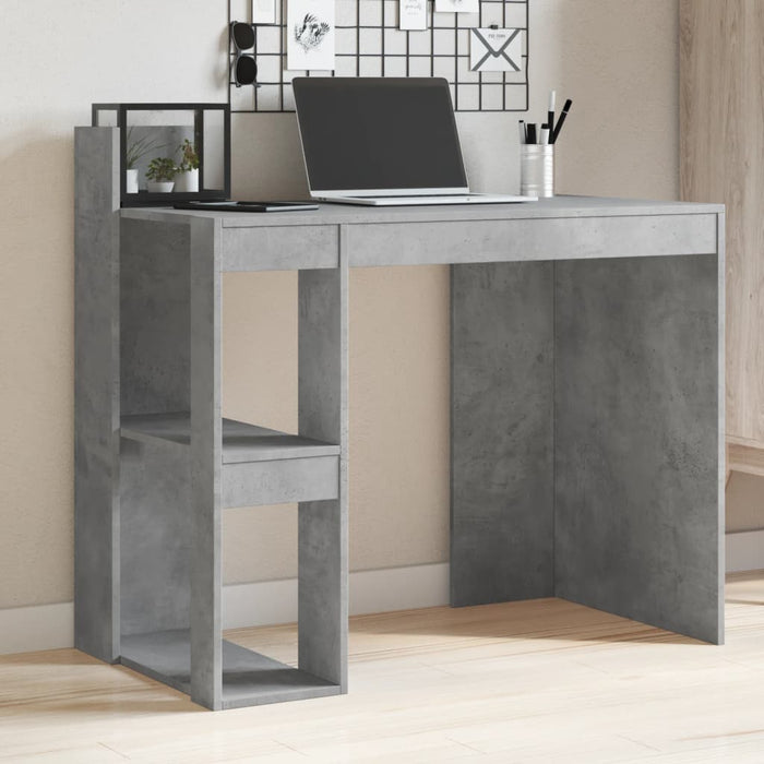 Office Desk Concrete Grey 103,5x56,5x94 cm Engineered Wood