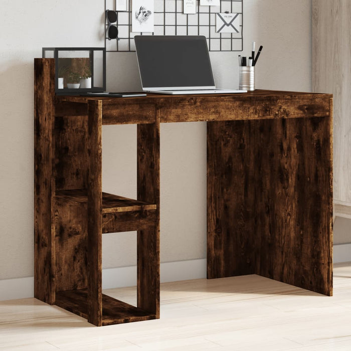 Office Desk Smoked Oak 103,5x56,5x94 cm Engineered Wood