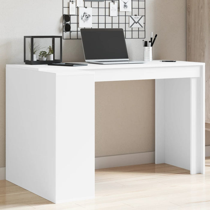 Office Desk White 123,5x73,5x75 cm Engineered Wood