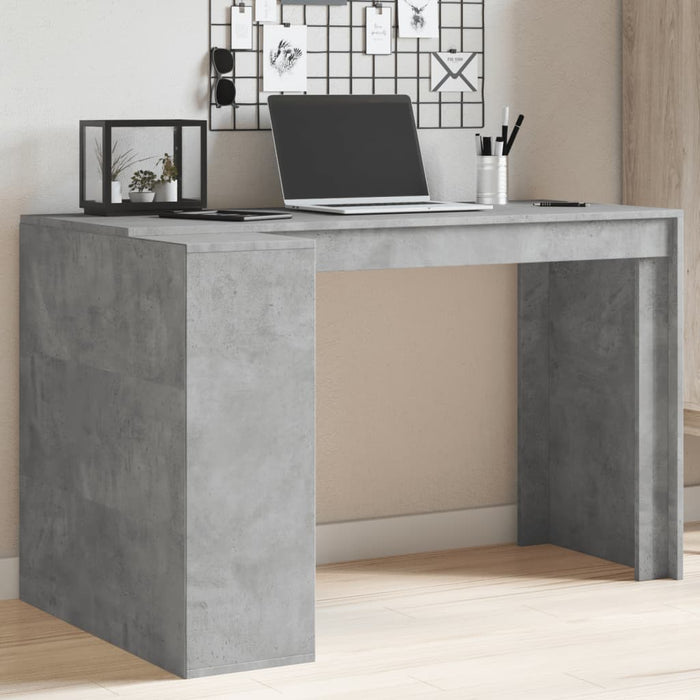 Office Desk Concrete Grey 123,5x73,5x75 cm Engineered Wood