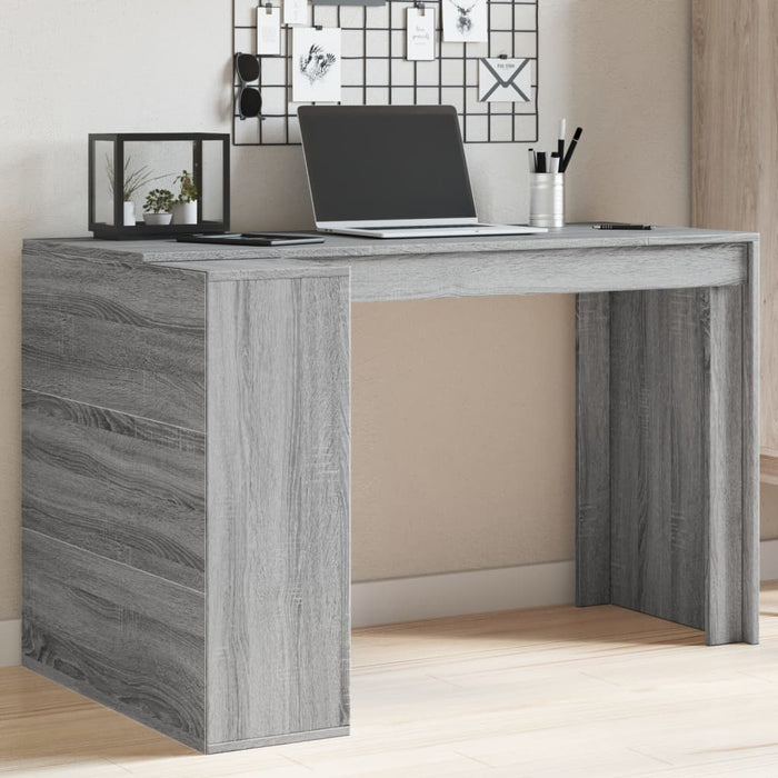 Office Desk Grey Sonoma 123,5x73,5x75 cm Engineered Wood