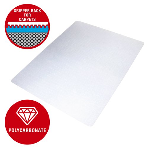 Teknik Polycarbonate Chair Mat for Carpets, gripper backed compatible with under floor heating systems and 100% recyclable 900x1200mm - image 6