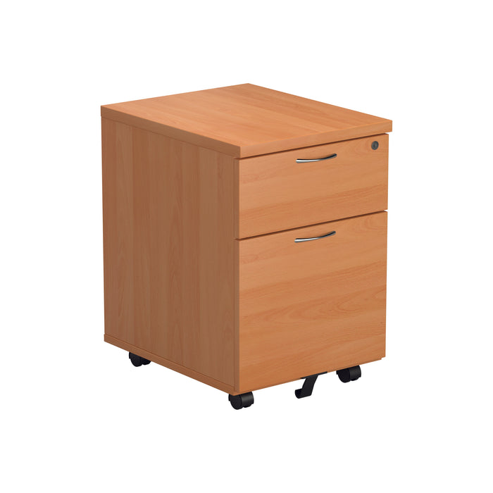 2 Drawer Mobile Pedestal Beech