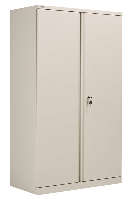 Bisley Essentials Steel Double Door Goose Grey Cupboard 1585