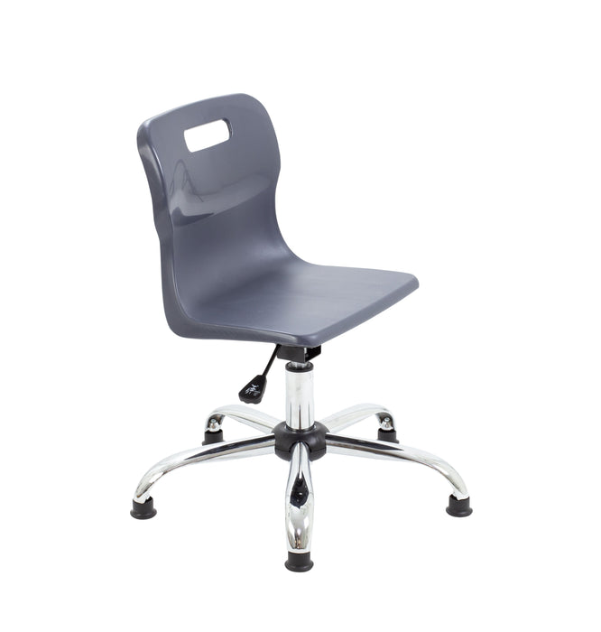 Titan Swivel Junior Chair Charcoal Glides