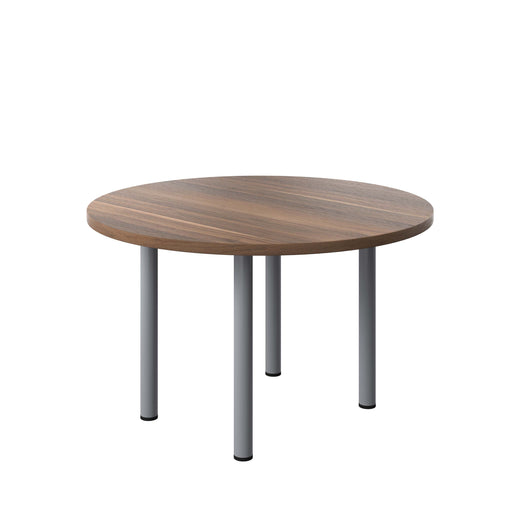 One Fraction Plus Circular Meeting Table 1200 Dark Walnut