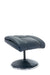 Teknik Brookhaven Recliner Navy Leather Look swivel recline function matching base footstool - image 4