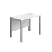 Goal Post White Rectangular Desk 1000 X 600 Silver