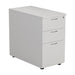 Desk High 3 Drawer Pedestal White 800