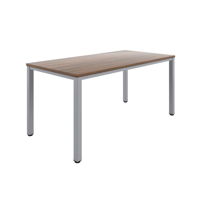 Fraction Infinity Meeting Table 160 X 80 Dark Walnut Silver Legs