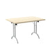 One Union Rectangular Folding Table 1200 X 800 Chrome Maple