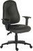 Teknik Ergo Comfort Black PU high back executive operator chair with pump up lumbar support. With Comfort Arm Rests. - image 2