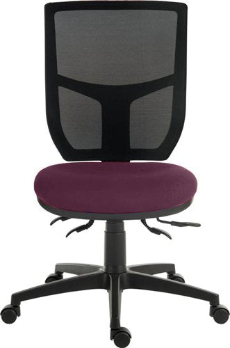 Teknik Ergo Comfort Air Spectrum Executive Operator Chair Pump up Lumbar Support Certified for 24hr use Wine