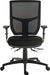 Teknik Ergo Comfort Black Fabric Mesh High Backrest executive operator chair, certified for 24hr use. With Comfort Arm Rests.