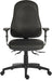 Teknik Ergo Comfort Black PU high back executive operator chair, certified for 24hr use. With Comfort Arm Rests.