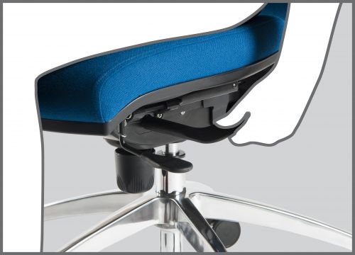 Teknik Ergo Plus Black Fabric 24 Hour Operator Chair Aluminium Pyramid Base Rated up to 24 Stone Optional Arm Rests - image 6