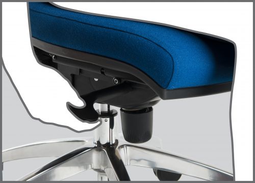 Teknik Ergo Plus Black Fabric 24 Hr Operator Chair Black Ultra Pyramid Base Rated up to 24 Stone Optional Arm Rests - image 16