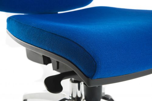 Teknik Ergo Plus Blue Fabric 24 Hour Operator Chair Black Ultra Pyramid Base Rated up to 24 Stone Optional Arm Rests - image 14